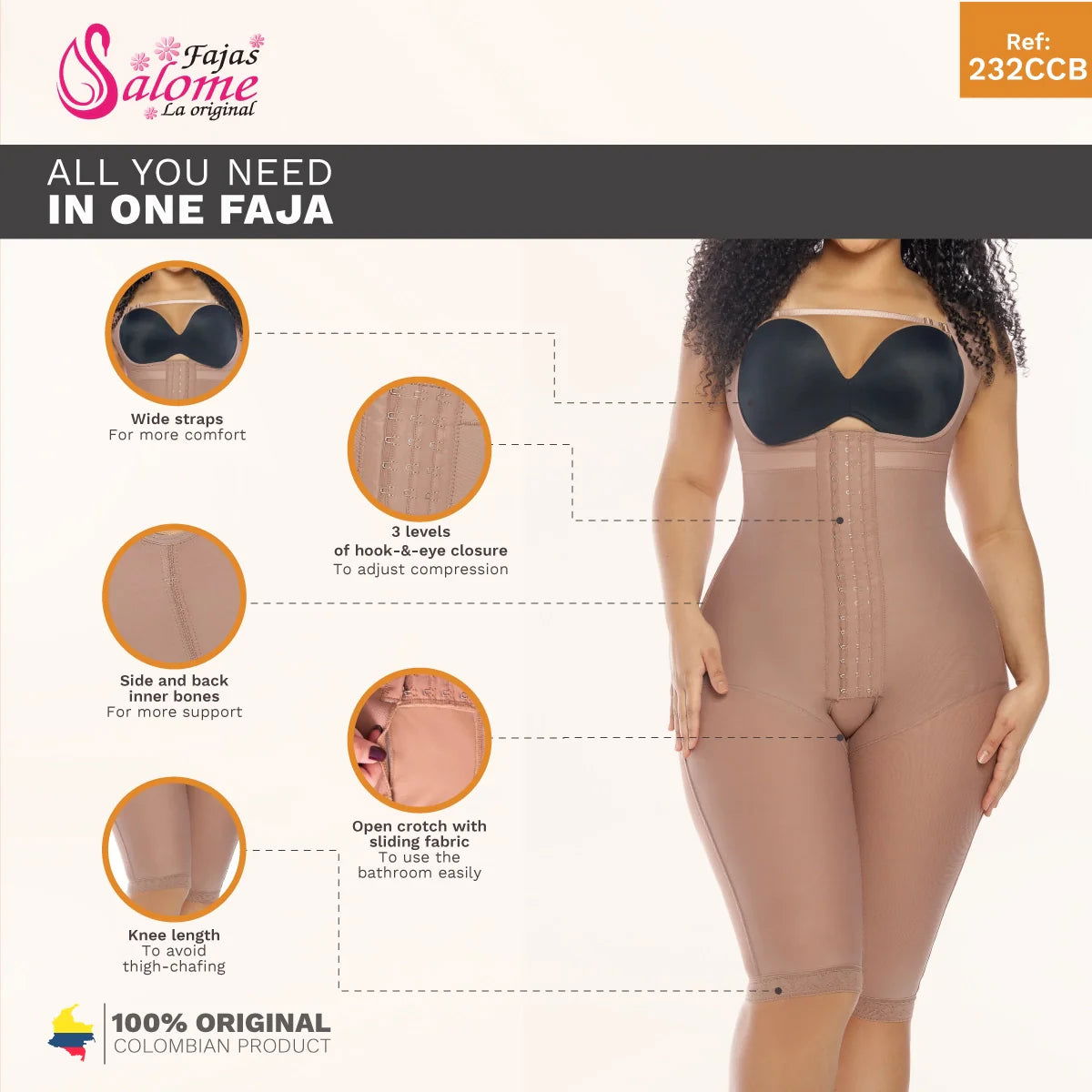 Fajas Salome 232-CCB - DHH Shapewear
