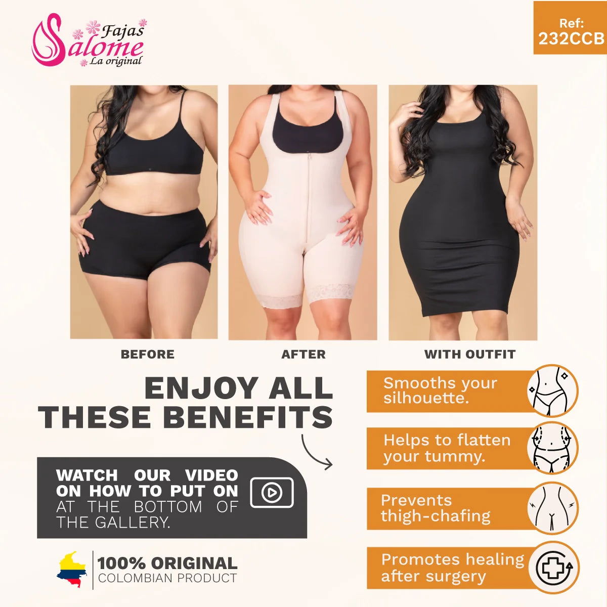 Fajas Salome 232-CCB - DHH Shapewear