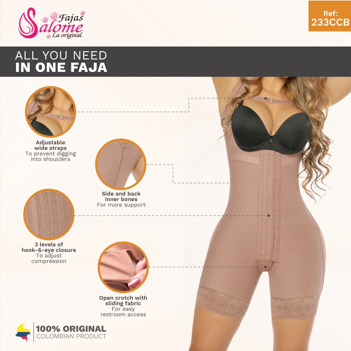 Fajas Salome 233-CCB - DHH Shapewear
