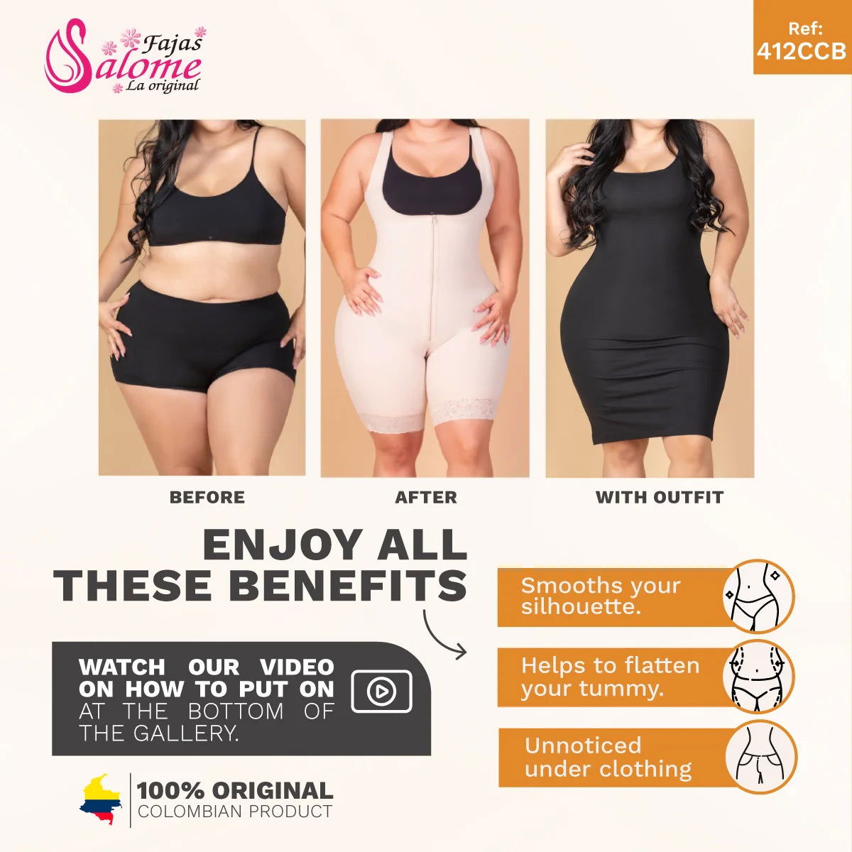 Fajas Salome 412-CCB - DHH Shapewear