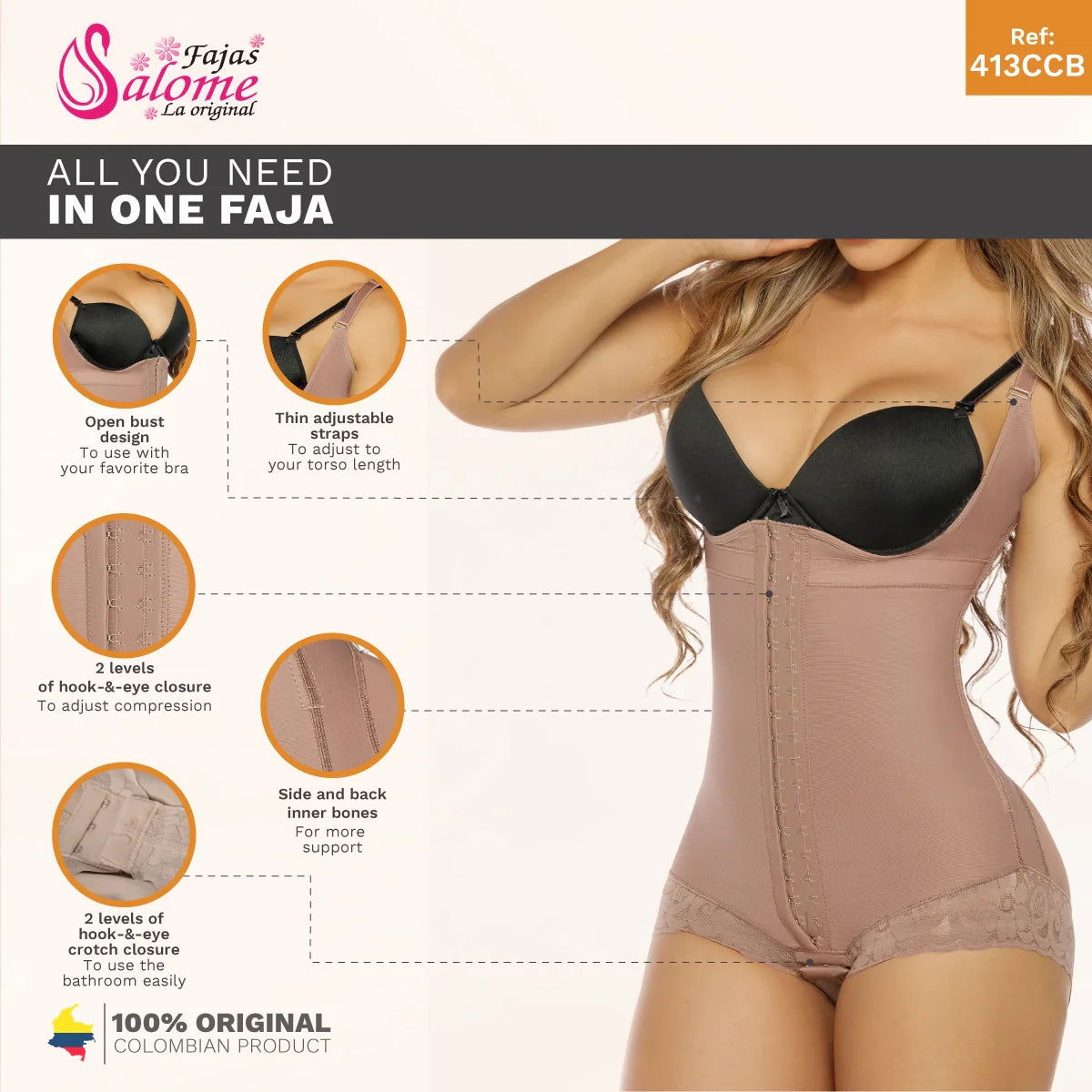 Fajas Salome 413-CCB - DHH Shapewear
