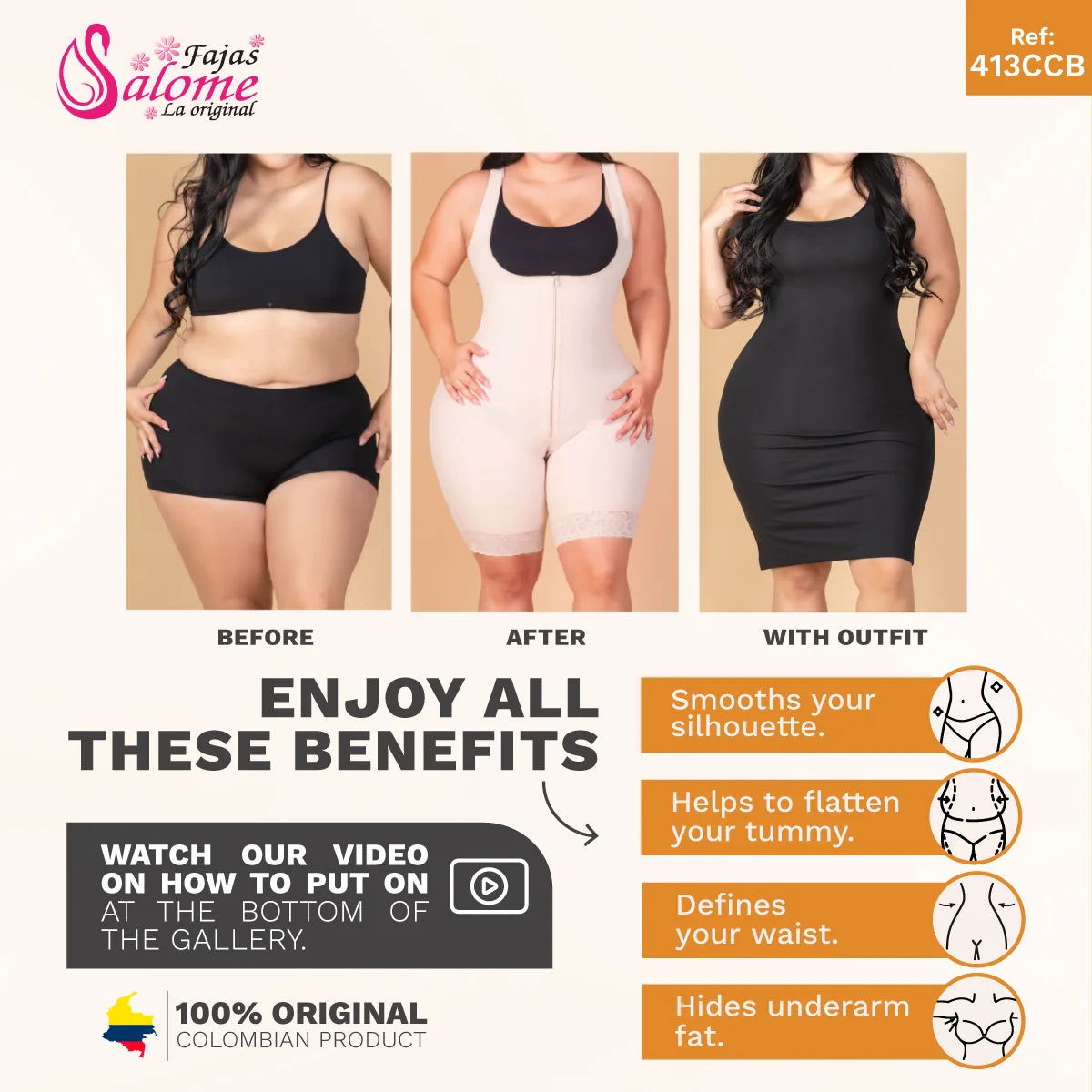 Fajas Salome 413-CCB - DHH Shapewear